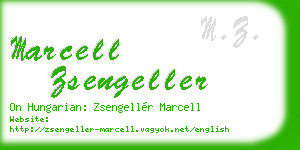marcell zsengeller business card
