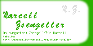 marcell zsengeller business card